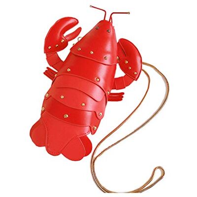 MILATA Lobster Shaped Crossbody Bag Purse Women PU Leather Rivets Chic Shoulder Bag Clutch for Girls MILATA Lobster Shaped Crossbody Bag Purse Women PU Leather Rivets Chic Shoulder Bag Clutch for Girls