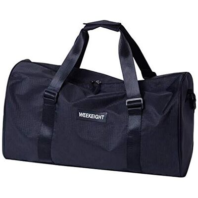 NOVAGO Travel Bag, Foldable and Waterproof Sports Bag with Shoulder Strap (Black) NOVAGO Travel Bag, Foldable and Waterproof Sports Bag with Shoulder Strap (Black)