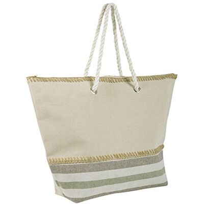 Lazy Beach Bag Women's Tote Beach Bag Shoulder, Bottom Stripes Green, M Lazy Beach Bag Women's Tote Beach Bag Shoulder, Bottom Stripes Green, M