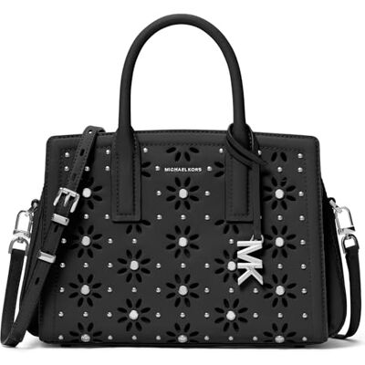 Michael Kors LAILA Small Laser-Perforated and Embellished Leather Handbag Michael Kors LAILA Small Laser-Perforated and Embellished Leather Handbag