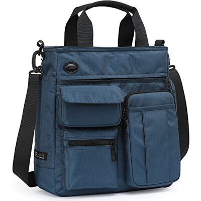 IX INOXTO Mens Messenger Bag Laptop Shoulder Bag Computer Work Office Bag Waterproof Briefcases for Travel Work College, Blue IX INOXTO Mens Messenger Bag Laptop Shoulder Bag Computer Work Office Bag Waterproof Briefcases for Travel Work College, Blue