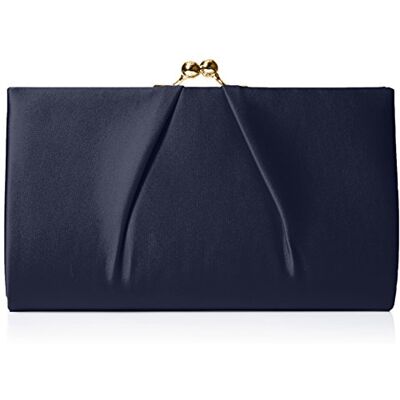 SwankySwans Swanky Swans Womens Mira Satin Classic Frame Bag Clutch Blue (Navy) ,5.1x12x20.8 cm (W x H x L) SwankySwans Swanky Swans Womens Mira Satin Classic Frame Bag Clutch Blue (Navy) ,5.1x12x20.8 cm (W x H x L)