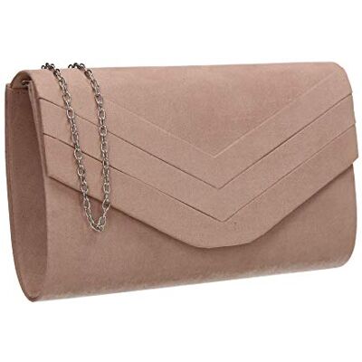 SwankySwans Women's Olie Faux Suede Envelope Clutch SwankySwans Women's Olie Faux Suede Envelope Clutch