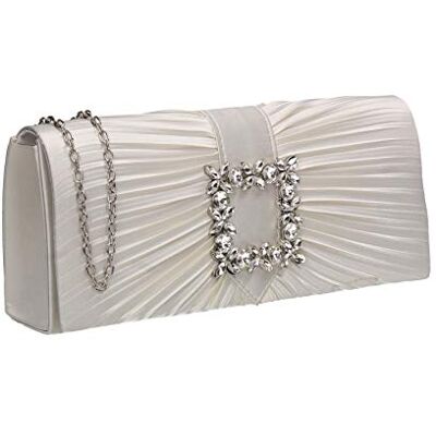 SwankySwans Women's Chloe Clutch Bag, Ivory, M UK SwankySwans Women's Chloe Clutch Bag, Ivory, M UK