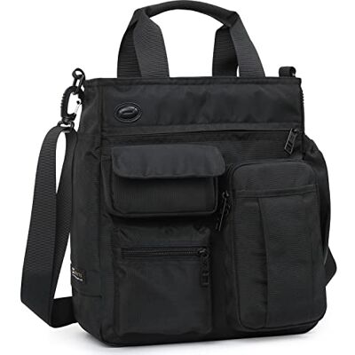 IX INOXTO Mens Messenger Bag Laptop Shoulder Bag Computer Work Office Bag Waterproof Briefcases for Travel Work College, Black IX INOXTO Mens Messenger Bag Laptop Shoulder Bag Computer Work Office Bag Waterproof Briefcases for Travel Work College, Black