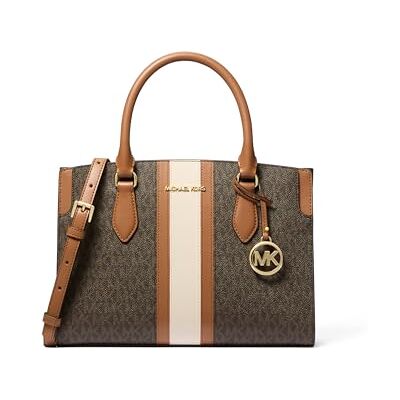 Michael Kors Becca medium handbag with stripe and logo Michael Kors Becca medium handbag with stripe and logo