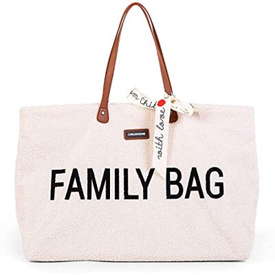 Childhome , Family Bag, Changing Bag, Travel/Weekend Bag, Large Capacity, Detachable pouch included, Teddy ecru Childhome , Family Bag, Changing Bag, Travel/Weekend Bag, Large Capacity, Detachable pouch included, Teddy ecru