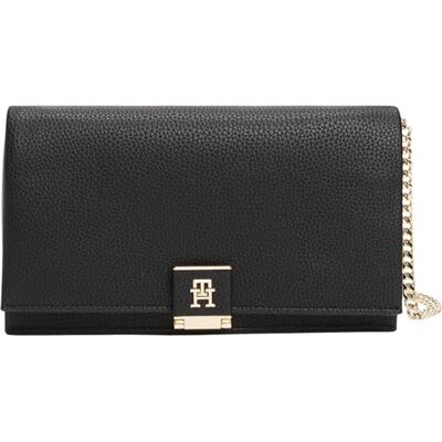 Tommy Hilfiger Women's Crossbody Bag with Chain, Black (Black), One Size Tommy Hilfiger Women's Crossbody Bag with Chain, Black (Black), One Size
