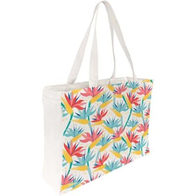DRAEGER Paris Tote Bag Birds of Paradise Flowers Lightweight, Durable and Ultra Soft Spacious Interior Tote Bag Made of 100% Cotton Reusable Shopping Bag DRAEGER Paris Tote Bag Birds of Paradise Flowers Lightweight, Durable and Ultra Soft Spacious Interior Tote Bag Made of 100% Cotton Reusable Shopping Bag