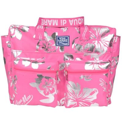 Aqua di Mare IBISCUS Metal Round Beach Bag 100% PL Aqua di Mare IBISCUS Metal Round Beach Bag 100% PL