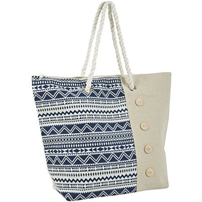 Lazy Beach Bag Women's Tote Beach Bag Shoulder, Blue, M Lazy Beach Bag Women's Tote Beach Bag Shoulder, Blue, M