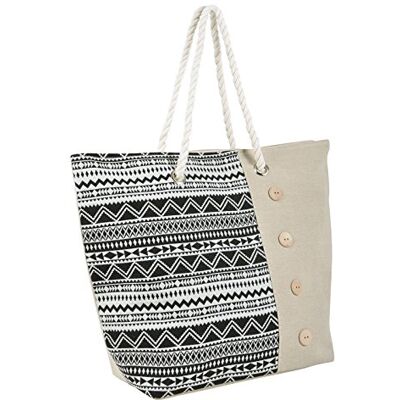 Lazy Beach Bag Women's Tote Beach Bag Shoulder, Black, M Lazy Beach Bag Women's Tote Beach Bag Shoulder, Black, M