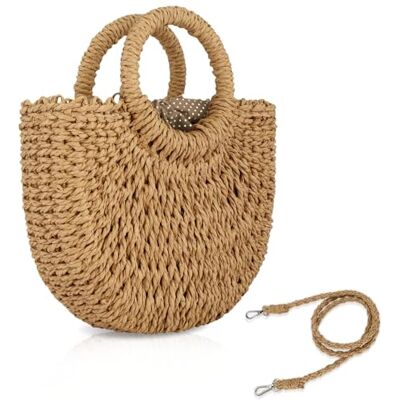 FENBEN Women Summer Beach Straw Braided Shoulder Bag Brown (Brown) One Size, brown, One Size FENBEN Women Summer Beach Straw Braided Shoulder Bag Brown (Brown) One Size, brown, One Size