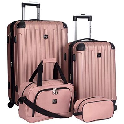 Travelers Club Luggage 28 Inch Travel Tote, Rose Gold, 4 PC Set Travelers Club Luggage 28 Inch Travel Tote, Rose Gold, 4 PC Set