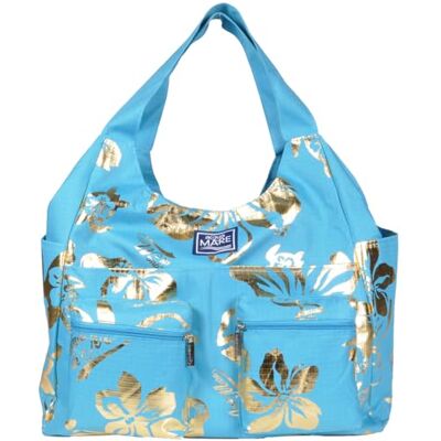Aqua di Mare IBISCUS Metal Round Beach Bag 100% PL Aqua di Mare IBISCUS Metal Round Beach Bag 100% PL
