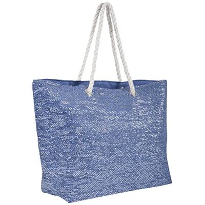 Lazy Beach Bag Women's Tote Beach Bag Shoulder, Blue, L Lazy Beach Bag Women's Tote Beach Bag Shoulder, Blue, L