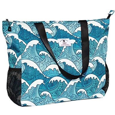 ESVAN LARGE BEACH BAG Water Resistant Lightweight 20 inch Women Oversize Tote Bag for Gym Beach Travel Pool Yoga Nurse ESVAN LARGE BEACH BAG Water Resistant Lightweight 20 inch Women Oversize Tote Bag for Gym Beach Travel Pool Yoga Nurse