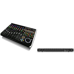 Behringer X-TOUCH Universal Control Surface with 9 Touch-Sensitive Motor Faders, LCD Scribble Strips and Ethernet/USB/MIDI Interface & UMC1820 Audiophile 18x20