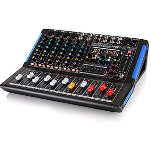 Pyle DJ Mixer, Audio Mixer Deck 8-Channel, Bluetooth, XLR Sound Board, Studio Mixing Desk for Music, Streaming, Stage, Karaoke, PA Use, 48V Phantom Power Audio Console with Input Output Control Pyle DJ Mixer, Audio Mixer Deck 8-Channel, Bluetooth, XLR Sound Board, Studio Mixing Desk for Music, Streaming, Stage, Karaoke, PA Use, 48V Phantom Power Audio Console with Input Output Control