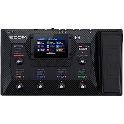 Zoom G6 Guitar Multi-Effects Processor with Touchscreen, Amp Modelling & Looper, 6 Footswitches and Expression Pedal for Stage and Studio, UK-Version Zoom G6 Guitar Multi-Effects Processor with Touchscreen, Amp Modelling & Looper, 6 Footswitches and Expression Pedal for Stage and Studio, UK-Version