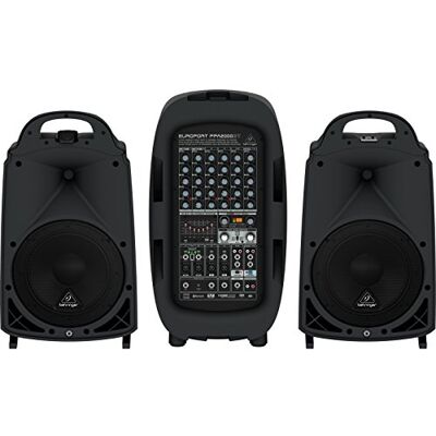Behringer EUROPORT PPA2000BT 2000W Portable PA System with Wireless Microphone Ready Active Speakers, DJ Mixer Sound System for DJ Equipment Full Setup and PA & Stage Behringer EUROPORT PPA2000BT 2000W Portable PA System with Wireless Microphone Ready Active Speakers, DJ Mixer Sound System for DJ Equipment Full Setup and PA & Stage