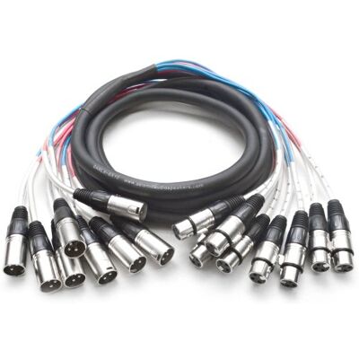 Seismic Audio 8 Channel XLR Snake Cable 10 Feet Long Pro Audio Snake for Live Live, Recording, Studios, and Gigs Patch, Amp, Mixer, Audio Interface 10' Seismic Audio 8 Channel XLR Snake Cable 10 Feet Long Pro Audio Snake for Live Live, Recording, Studios, and Gigs Patch, Amp, Mixer, Audio Interface 10'