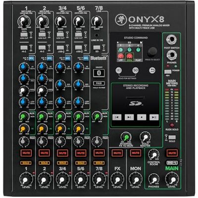 Mackie Onyx8 8-Channel Mixer - Analog with USB Mackie Onyx8 8-Channel Mixer - Analog with USB