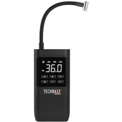 Technaxx TX-321 Digital Car Air Compressor – 10 Bar, LED Display, 4000mAh Powerbank, USB-C, 4 Modes, Automatic Shutoff, for Cars, Bikes, Balls – Portable Tyre Inflator with LED & Adapters Technaxx TX-321 Digital Car Air Compressor – 10 Bar, LED Display, 4000mAh Powerbank, USB-C, 4 Modes, Automatic Shutoff, for Cars, Bikes, Balls – Portable Tyre Inflator with LED & Adapters