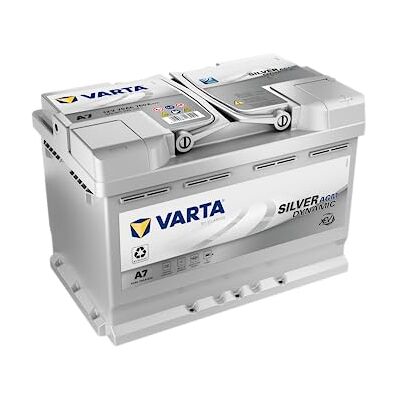 Varta Silver Dynamic AGM Battery A7 (E39) Start-Stop and xEV Car Battery 12V 70Ah 760A Starter Battery for Cars with High Energy Requirements Varta Silver Dynamic AGM Battery A7 (E39) Start-Stop and xEV Car Battery 12V 70Ah 760A Starter Battery for Cars with High Energy Requirements