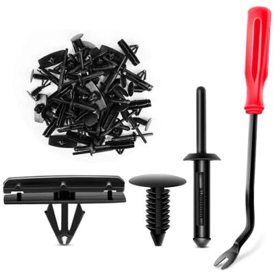 GOOACC 60Pcs Blind Rivet Fender Flare Rocker Moulding Bumper Shield Retainer Clip Assortment 6506007AA 68039280-AA 6030441 Replacement for Jeep Wrangler Chrysler Ford GMC and Fastener Remover GOOACC 60Pcs Blind Rivet Fender Flare Rocker Moulding Bumper Shield Retainer Clip Assortment 6506007AA 68039280-AA 6030441 Replacement for Jeep Wrangler Chrysler Ford GMC and Fastener Remover