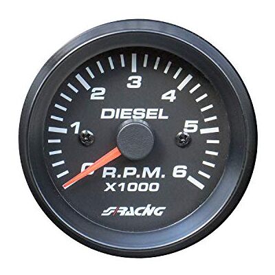 Simoni Racing TM/BD Black Line 2" RPM Gauge - Tachometer for Diesel Vehicles Simoni Racing TM/BD Black Line 2" RPM Gauge - Tachometer for Diesel Vehicles