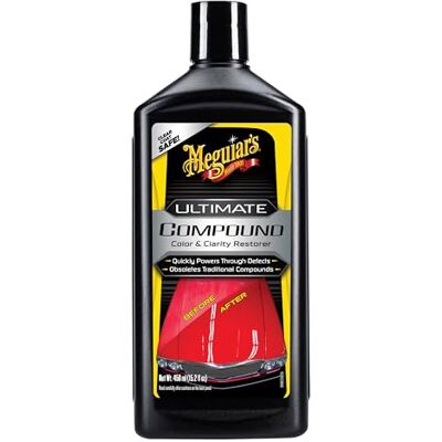 Meguiar's Ultimate Compound Car Polish, 450 ml High-Performance Compound Removes Defects and Adds Mirror Shine, Safe for Hand or Machine Use G17216EU Meguiar's Ultimate Compound Car Polish, 450 ml High-Performance Compound Removes Defects and Adds Mirror Shine, Safe for Hand or Machine Use G17216EU