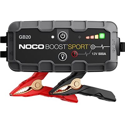 NOCO Boost GB20: 500A UltraSafe Jump Starter Power Pack – 12V Car Battery Booster, Portable Power Bank & Jump Leads For 4.0L Petrol Engines NOCO Boost GB20: 500A UltraSafe Jump Starter Power Pack – 12V Car Battery Booster, Portable Power Bank & Jump Leads For 4.0L Petrol Engines