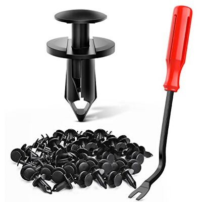 Nilight 100PCS Nylon Bumper Rivet Clips for GM 21030249 for Ford N807389S for Chrysler 6503598, 1PC Bonus Fastener Remover Nilight 100PCS Nylon Bumper Rivet Clips for GM 21030249 for Ford N807389S for Chrysler 6503598, 1PC Bonus Fastener Remover