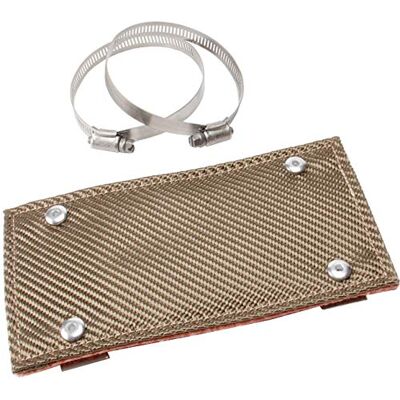 Design Engineering 010453 Titanium Pipe Shield 4" x 8" Exhaust Heat Shield Design Engineering 010453 Titanium Pipe Shield 4" x 8" Exhaust Heat Shield