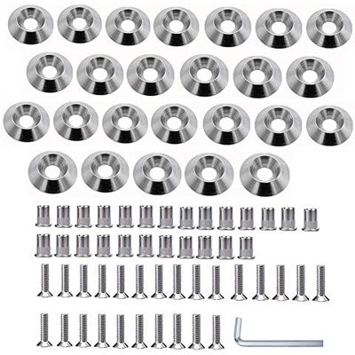 STETION Stainless Steel 25 Pcs Fender Bumper Washer Bolt M5x20mm CNC Finishing Washer Engine Bay Dress Up Fastener Kit Flares Widebody kit Installation Hardware STETION Stainless Steel 25 Pcs Fender Bumper Washer Bolt M5x20mm CNC Finishing Washer Engine Bay Dress Up Fastener Kit Flares Widebody kit Installation Hardware