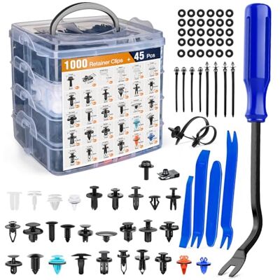 GOOACC 1045Pcs Car Push Retainer Clips & Auto Fasteners Assortment -30 Most Popular Sizes Nylon Bumper Fender Rivets with Fasteners Remover an 10 Cable Ties for Toyota GM Ford Honda Chevy GOOACC 1045Pcs Car Push Retainer Clips & Auto Fasteners Assortment -30 Most Popular Sizes Nylon Bumper Fender Rivets with Fasteners Remover an 10 Cable Ties for Toyota GM Ford Honda Chevy