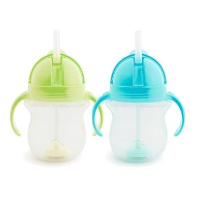 Munchkin Click Lock Tip & Sip Straw Cup Set - Baby & Toddler - Non Spill Munchkin Click Lock Tip & Sip Straw Cup Set - Baby & Toddler - Non Spill