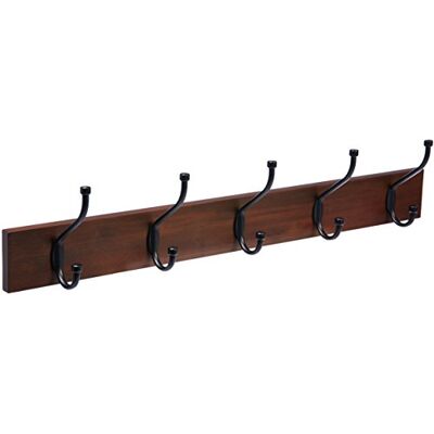 Amazon Basics Light Walnut Wall-mounted Coat Rack - Wall-mounted coat rack Amazon Basics Light Walnut Wall-mounted Coat Rack - Wall-mounted coat rack