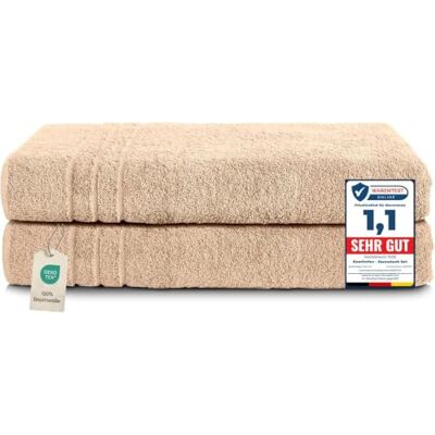 Sevval Comfortec Sauna Towels - 2 pcs 80x200cm Beige Sevval Comfortec Sauna Towels - 2 pcs 80x200cm Beige