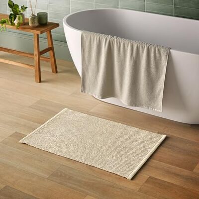Silentnight - Textured Knot - 100% Cotton - 80 x 50cm - Bathmat Silentnight - Textured Knot - 100% Cotton - 80 x 50cm - Bathmat