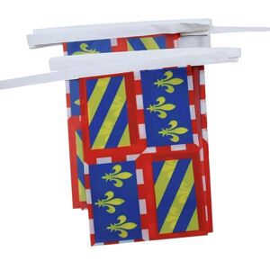 Burgundy Flag Banner - 6m, 20 Flags - Polyester Burgundy Flag Banner - 6m, 20 Flags - Polyester
