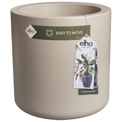 elho Pure Cilinder Wheels 50 Flower Pot Balanced Beige Ø 49.5 x H 50 cm Suitable for Indoor & Outdoor Use elho Pure Cilinder Wheels 50 Flower Pot Balanced Beige Ø 49.5 x H 50 cm Suitable for Indoor & Outdoor Use
