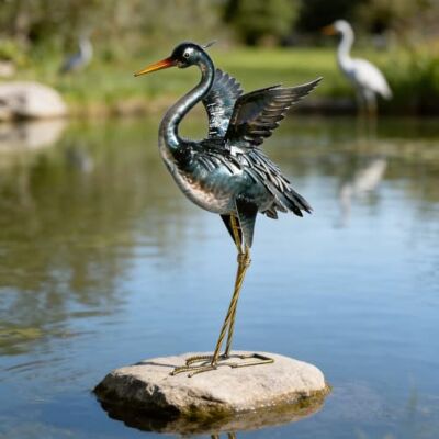 chisheen Crane Garden Statue Sculpture Metal Heron Outdoor Decoration Yard Art Bird Decoy for Backyard Pond Patio Porch Lawn Decorations chisheen Crane Garden Statue Sculpture Metal Heron Outdoor Decoration Yard Art Bird Decoy for Backyard Pond Patio Porch Lawn Decorations