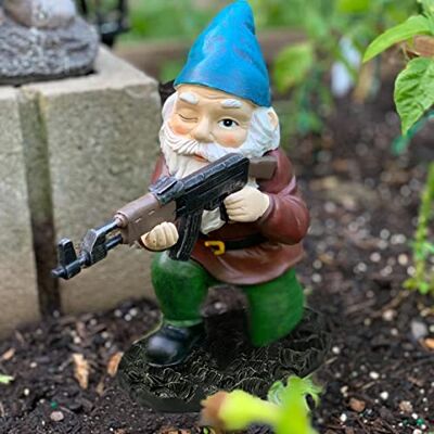 Tirifer Garden Gnomes Military Gnome Statue with Gun, Army Gnomes Statue Garden Decorations for Indoor Outdoor, Patio, Yard, Lawn Ornaments, Home Décor… Tirifer Garden Gnomes Military Gnome Statue with Gun, Army Gnomes Statue Garden Decorations for Indoor Outdoor, Patio, Yard, Lawn Ornaments, Home Décor…