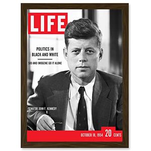 Artery8 - JFK John Kennedy - A4 - Framed Wall Art Print Artery8 - JFK John Kennedy - A4 - Framed Wall Art Print