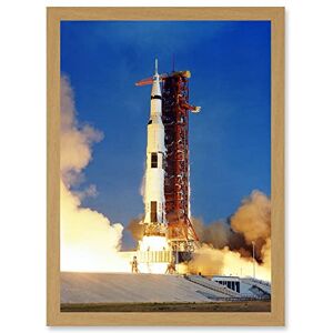 Artery8 - Space Nasa Apollo 11 Rocket Launch Lift Off Photo USA Moon Mission - A4 - Framed Wall Art Print Artery8 - Space Nasa Apollo 11 Rocket Launch Lift Off Photo USA Moon Mission - A4 - Framed Wall Art Print
