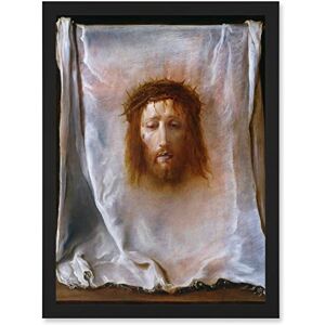 Artery8 - Domenico Fetti Italian Veil Veronica Jesus - Black - A4 - Framed Wall Art Artery8 - Domenico Fetti Italian Veil Veronica Jesus - Black - A4 - Framed Wall Art