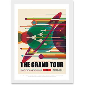Artery8 - The Grand Tour - White - A4 Framed - Wall Art Artery8 - The Grand Tour - White - A4 Framed - Wall Art