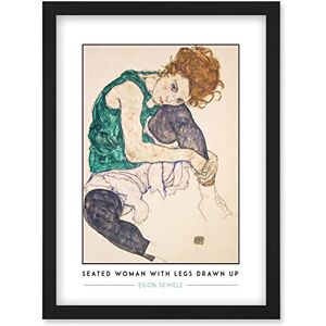 Artery8 - Egon Schiele Seated Woman - Framed Wall Art - A4 Artery8 - Egon Schiele Seated Woman - Framed Wall Art - A4